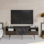 Hanah Home Derin - Soporte de TV Negro y Mármol